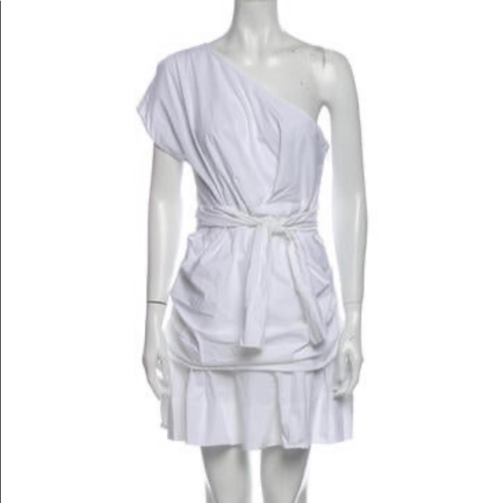 DEREK LAM 10 CROSBY WHITE COTTON DRESS